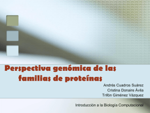 Perspectiva genómica de las familias de proteínas
