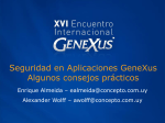 Seguridad en aplicaciones GeneXus