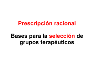Prescripción racional Bases para la selección de grupos