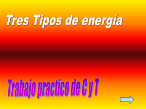 Tres Tipos de energía Trabajo practico de C y T Energía Eólica