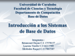 Introducción a los sistemas de Base de datos