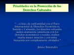 Prioridades en la proteccion de los Derechos Culturales Bernardo