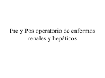 Pre y postoperatorio en renales y hepáticos