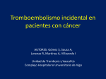 Tromboembolismo incidental en pacientes con cáncer
