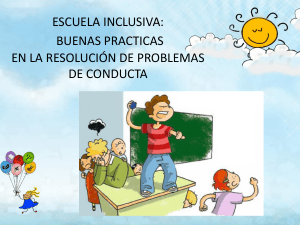 buenas practicas en la resolución de problemas de conducta