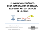 el impacto económico de la inmigración en españa, 2000-2009