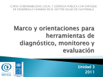 Marco y orientaciones para herramientas de diagnóstico, monitoreo