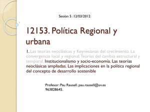 12153. Política Regional y urbana