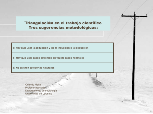 Triangulación en el trabajo científico Conferencia con tres