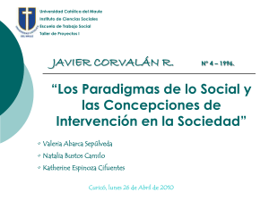 Los Paradigmas de lo Social y las Concepciones de Intervención en