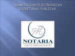 TRAMITACION ELECTRONICA DE ESCRITURAS PUBLICAS