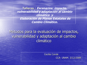impacto, vulnerabilidad y adaptación al cambio climático y
