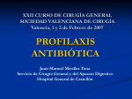 Profilaxis antibiótica - Sociedad Valenciana de Cirugía