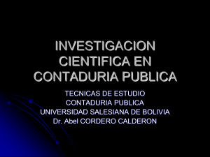 investigacion cientifica en contaduria publica