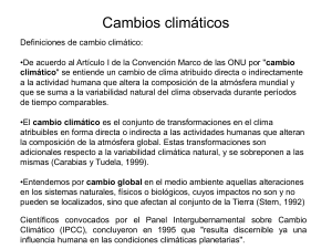 CAMBIO CLIMATICO