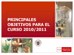 Principales objetivos curso 2010-2011