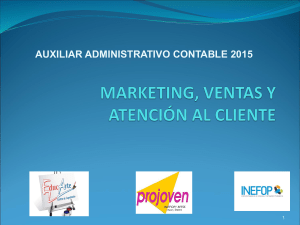 Presentación 1 a 5 clases de Atención al Cliente y Ventas