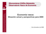 Situación actual y perspectivas económicas de la economía vasca
