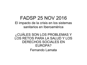 El impacto de la crisis en los sistemas sanitarios en