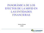 Panorámica de los efectos De La MIFID en las entidades