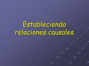 Estableciendo relaciones causales