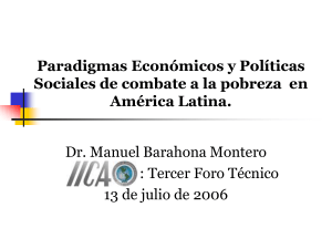 Paradigmas Económicos y Políticas Sociales de combate a la