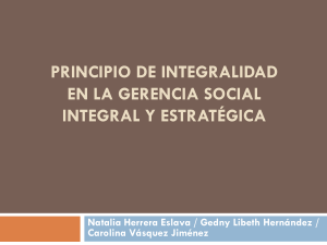 principio de integralidad en la gerencia social integral y estratégica