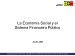 La Economía Social y el Sistema Financiero Público