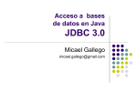 Acceso a bases de datos en Java JDBC