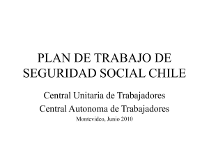 PLAN DE TRABAJO DE SEGURIDAD SOCIAL CHILE