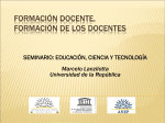 Formación Docente, Formación de los Docentes.