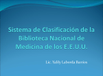 Sistema de Clasificación de la Biblioteca Nacional de medicina de