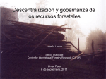 La Descentralización Forestal y sus Perspectivas