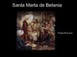 Santa Marta de Betania y oración Jesús amigo de Betania