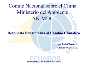 Respuesta Ecuatoriana al Cambio Climático