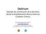 delirium, ejemplo de contribución de la geriatría desde la