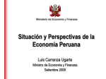Presentación del Ministro de Economía, Luis Carranza Ugarte