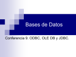 Conferencia #9: ODBC, OLE DB y JDBC. File