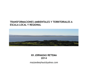 Transformaciones ambientales y territoriales a escala local y regional