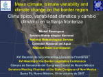 Clima medio, variabilidad climática y cambio climático en la franja