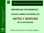 REPORTAJE FOTOGRÁFICO Datos del proyecto en Valencina de la