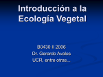 Introducción a la Ecología Vegetal