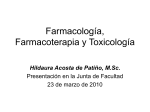 Farmacología, Farmacoterapia y Toxicología