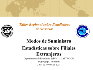 Modos de Suministro Estad&iacute;sticas sobre Filiales - captac-dr