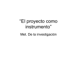 “El proyecto como instrumento”