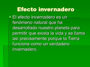 Efecto invernadero