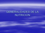 GENERALIDADES DE LA NUTRICION