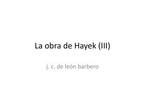 La obra de Hayek (III) - Area de Filosofia Social