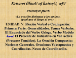 FLEXIÓN VERBAL o CONJUGACIÓN: PRIMERA PARTE