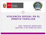 VIOLENCIA SEXUAL EN EL ÁMBITO FAMILIAR Dña. Ángeles